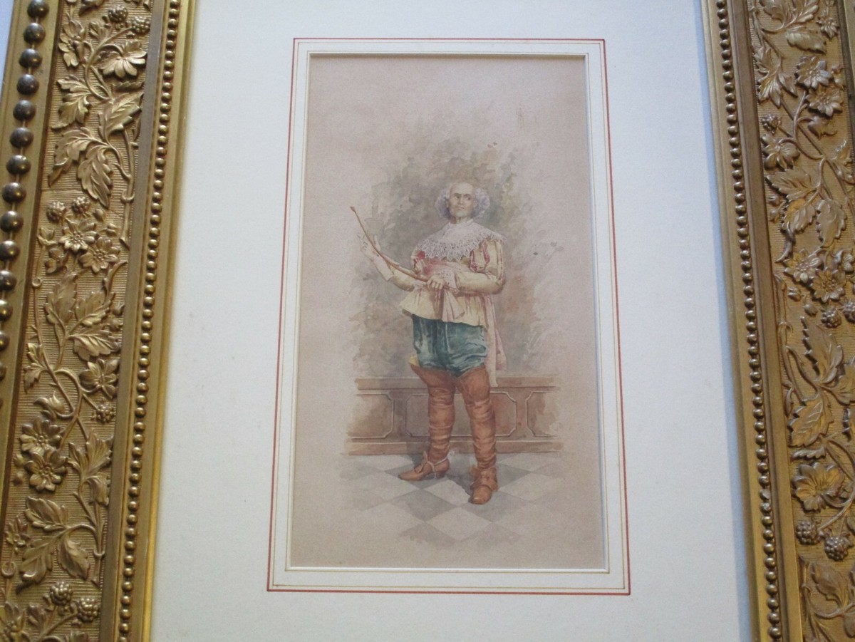 ANTIQUE FINE MUSEUM QUALITY PAINTING PORTRAIT ORNATE FRAME 19TH