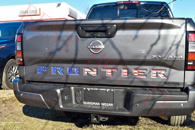 22 Frontier Lettering US Flag Raised Tailgate Letters for 2022+ Nissan Frontier Plastic ...