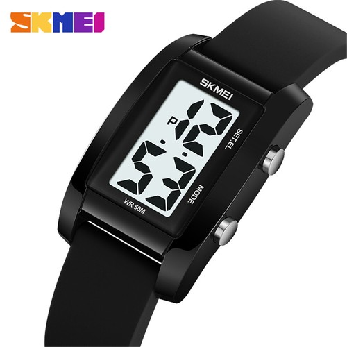 SKMEI Men Rectangle Watch Chronograph Shockproof Digital Sport Watch Boys Girls - Picture 30 of 32