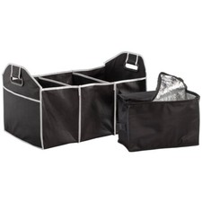 Folding Car Trunk Organizer with Handles Insulated Cooler 2-Pc Auto Travel NEW