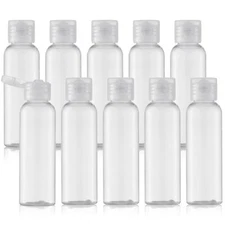 10PCS 2oz Travel Bottles Empty TSA Approved Squeeze Cosmetic Bottles Amber