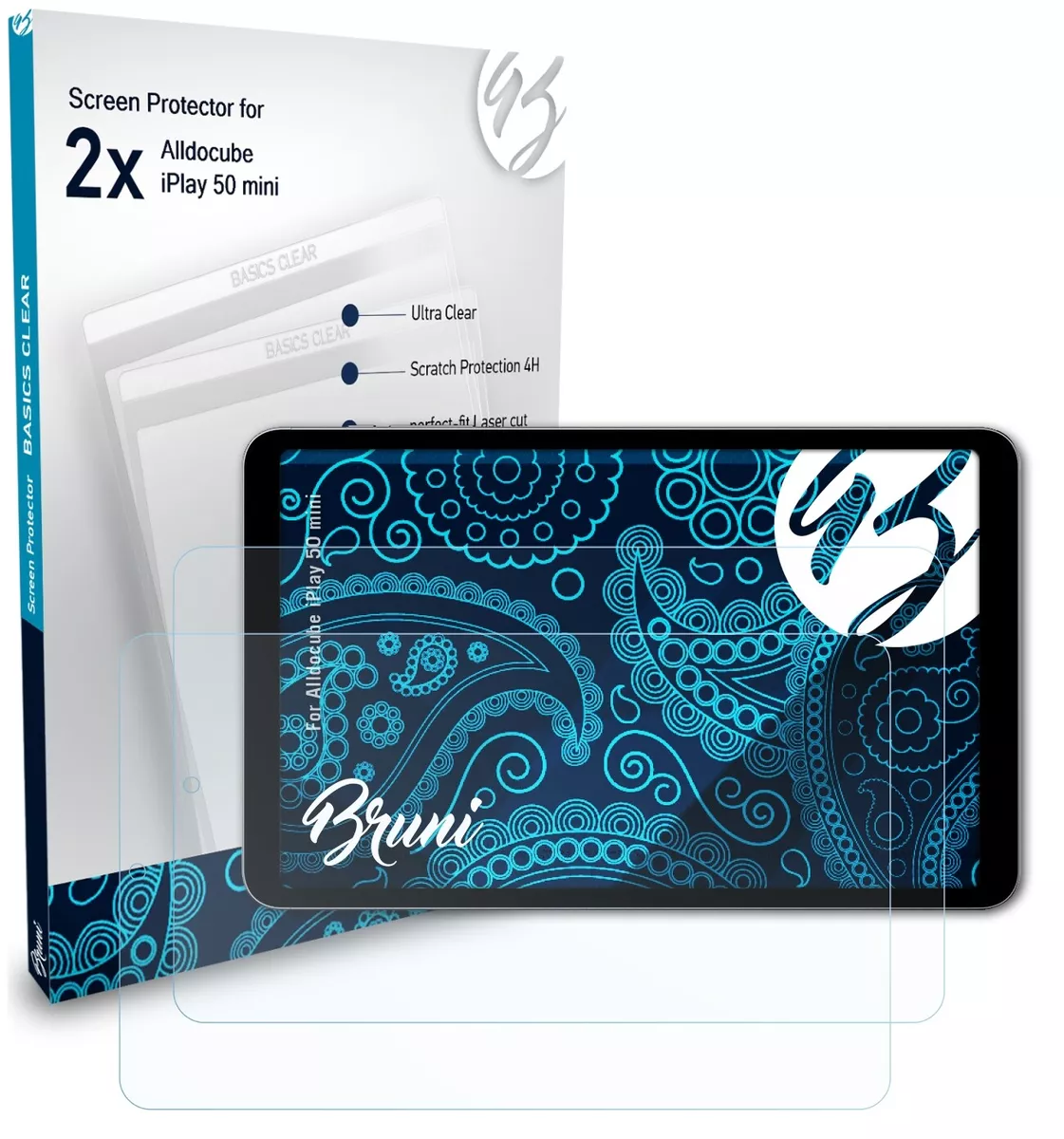 Bruni 2x Protective Film for Alldocube iPlay 50 mini Screen Protector