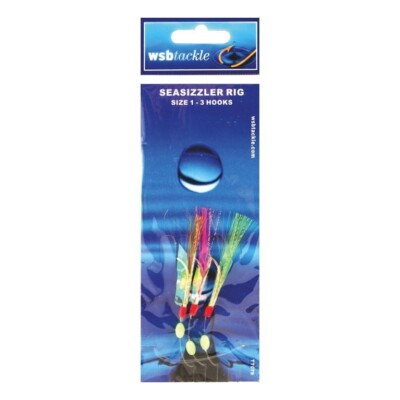 6 x SEA SIZZLER RIG MEERESANGELN BOOT & STRAND MAKRELEN FEDER RIGS