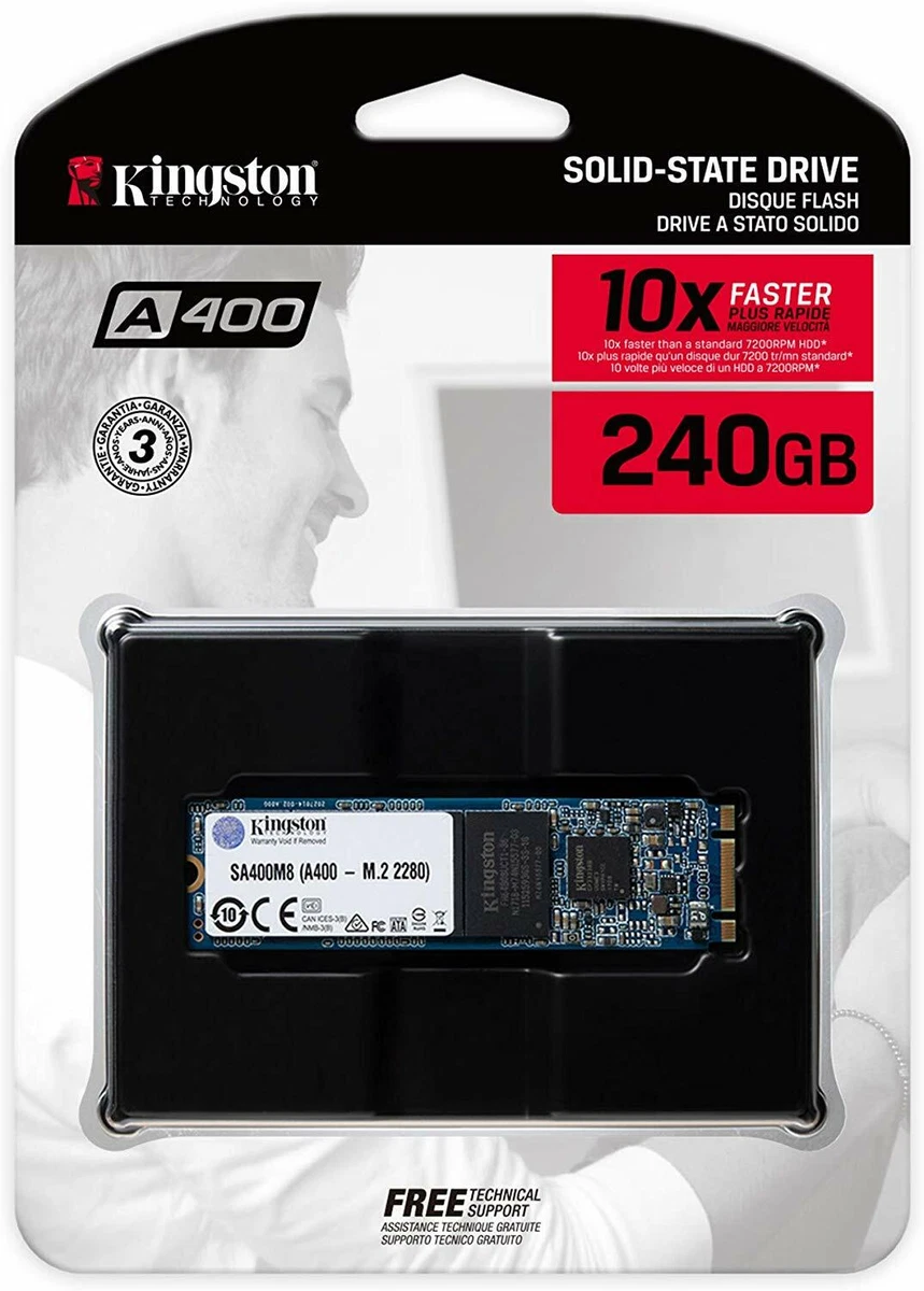 Kingston SSD A400 240GB 2280 Solid State Drive SATA 10x Faster SA400M8/240G 740617288667 |