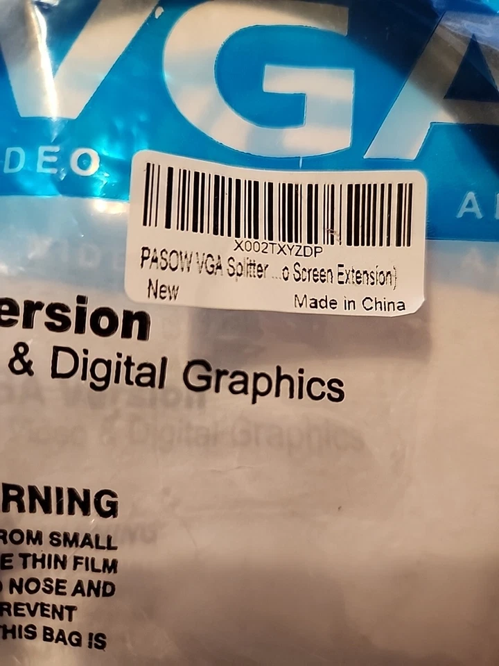 VGA SVGA 1 PC TO 2 MONITOR Male to 2 Dual Female Y Adapter Splitter Cable 15 PIN - Image 3 of 3