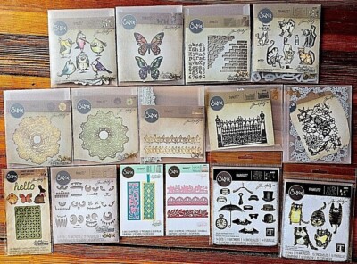 Choose among 15 classic new & unused Sizzix Framelits, Thinlits Dies, Tim Holtz