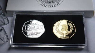 Pair of TROJAN RECORDS Commemoratives in Gift Box. SKA REGGAE ROCKSTEADY 1968
