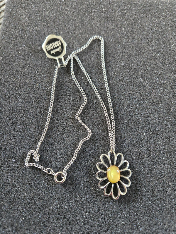 Vintage Park Lane Necklace -Genuine Abalone Flower Pendant NEW