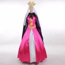Disfraz de disfraces de lujo de la reina Leah de la Bella Durmiente para mujer Halloween: