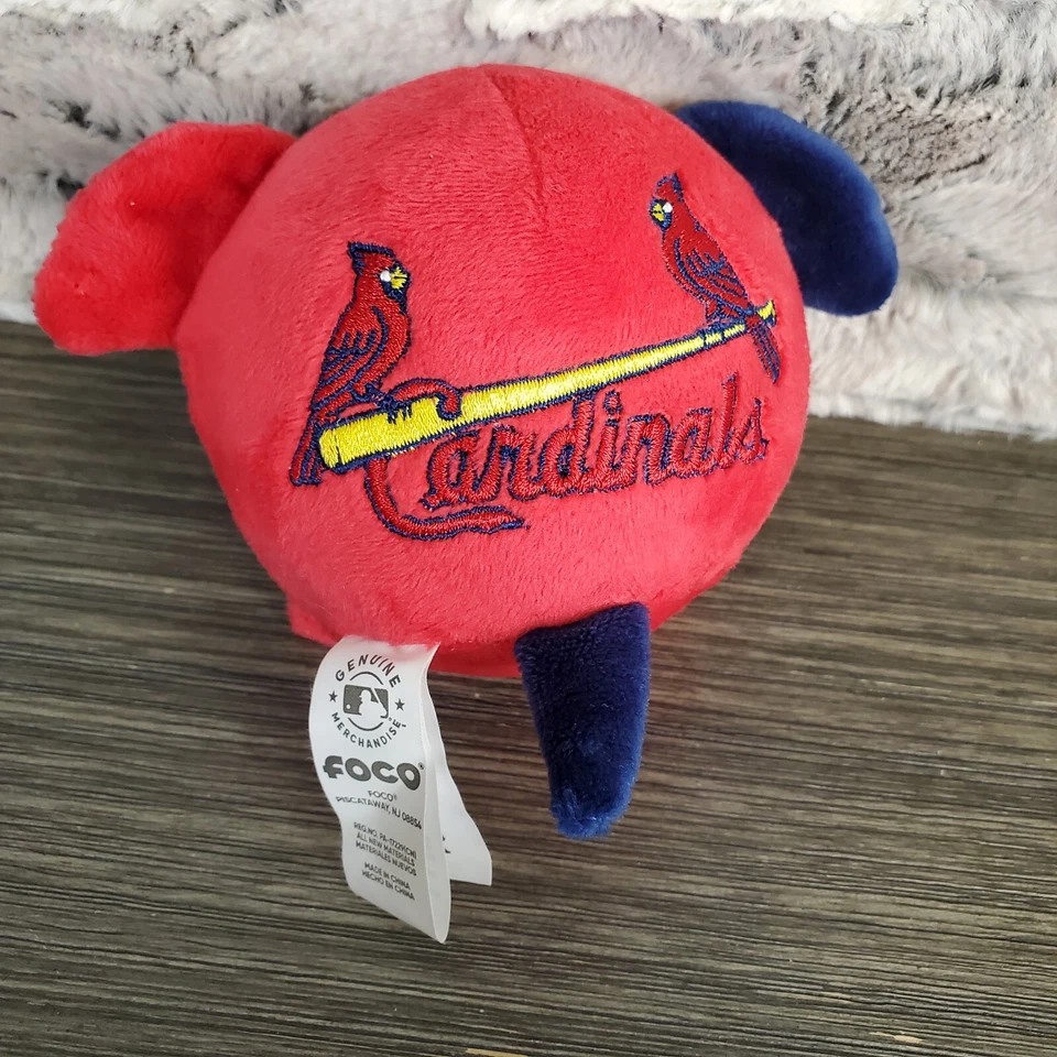 Lote de Peluche St. Louis Cardinals STL - Beanie Bear Stress Ball Squishy Round Dog Foto 3 de 4