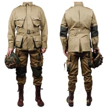 WW2 US M42 10182 Army Uniform Paratrooper Costume Set Soldier Clothing Replica