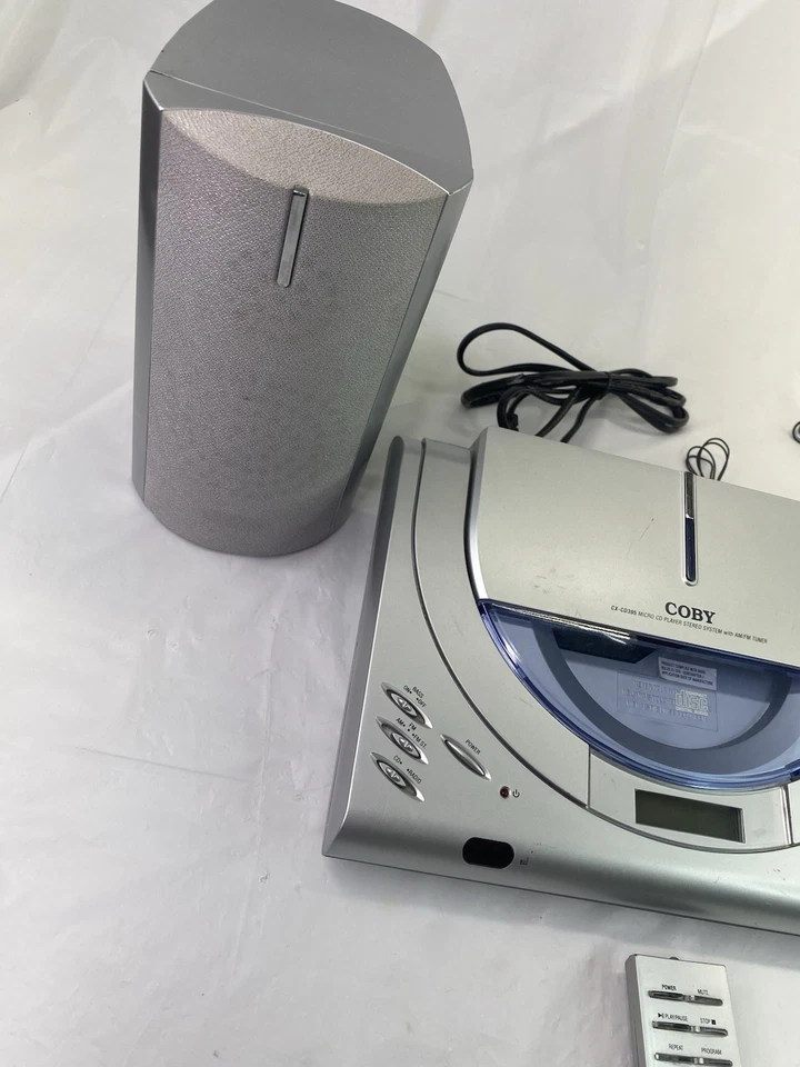 Sistema estéreo reproductor de CD COBY MICRO CX-CD395 altavoces radio AM/FM repuestos/reparación Foto 2 de 4