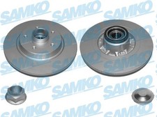 SAMKO 2x Bremsscheibe hinten voll passend für Renault Kangoo Be Bop KW0/1 FW0/1 