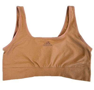 Adidas Active Seamless Micro Stretch Scoop Lounge BH Nude Beige Größe UK 20-22 