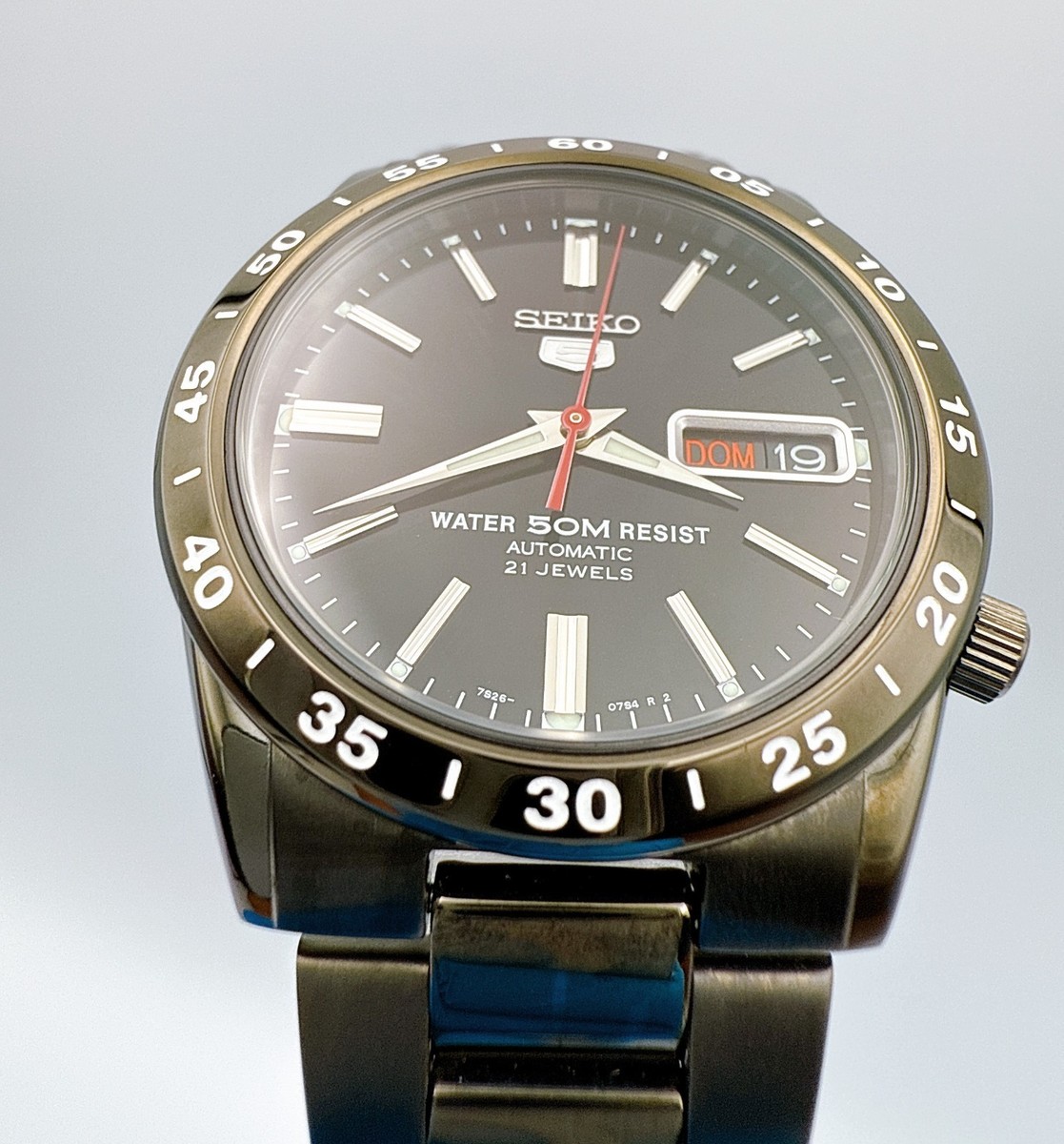 SEIKO 5 7S26-02T0 SNKE03 37mm All Black Automatic Men's Watch in