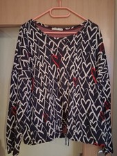 Schöner Damen Pullover Gemustert Cecil 100% Baumwolle Xl & Loop Schal In Rot