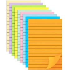4x6 Lined Sticky Notes 9 Pack Strong Adhesive Self Stick Note Pads For Office Ho