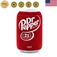 Dr Pepper Pillow Plush, Soda Can Shaped Throw Pillow, Funny Food Plush Cushio...