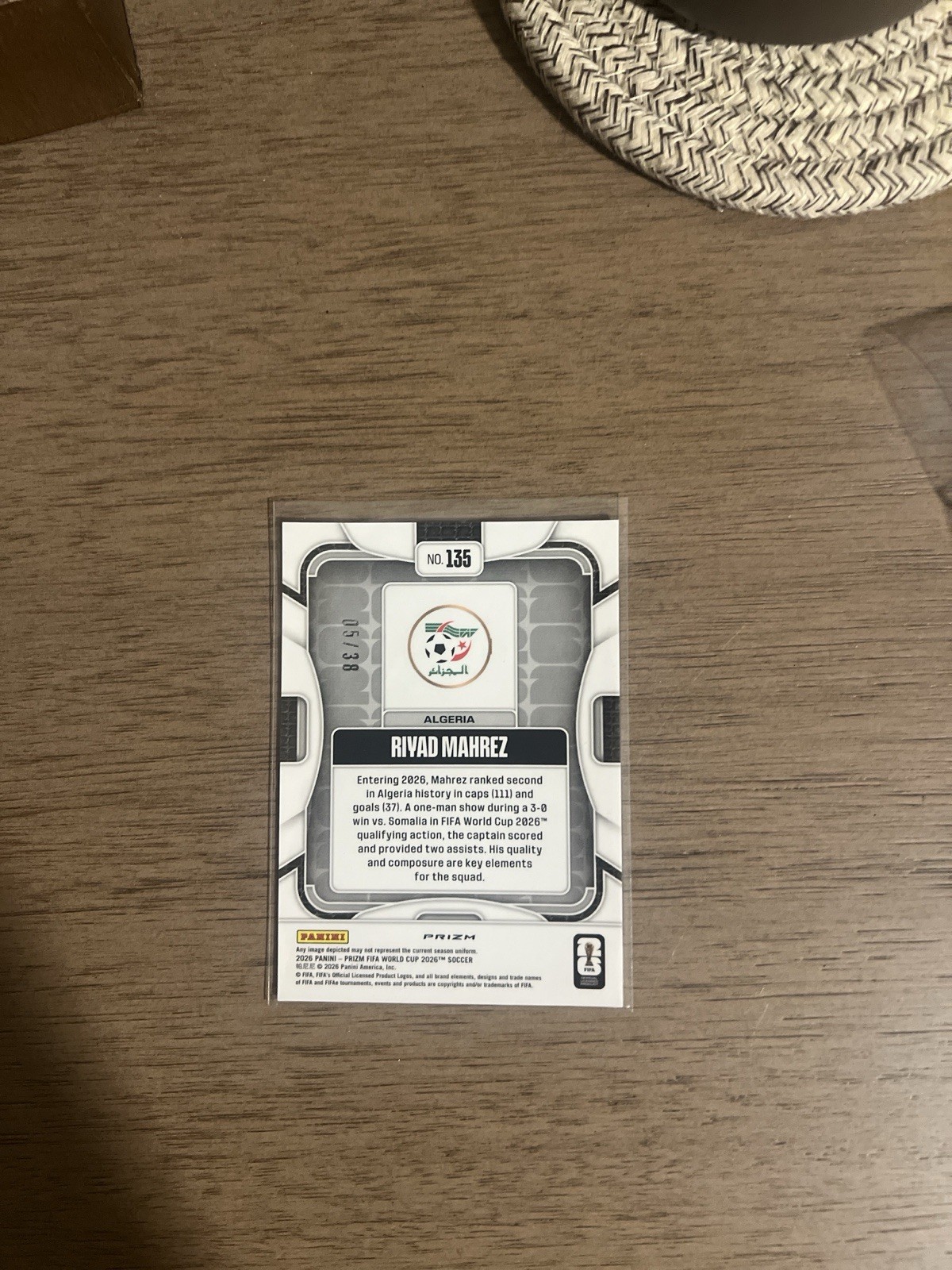 2026 Prizm World Cup Riyad Mahrez #135 Choice Blue /38 Algeria 🇩🇿 view 2