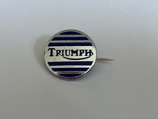 Vintage Original Triumph Motorcycle Enamel Pin Badge
