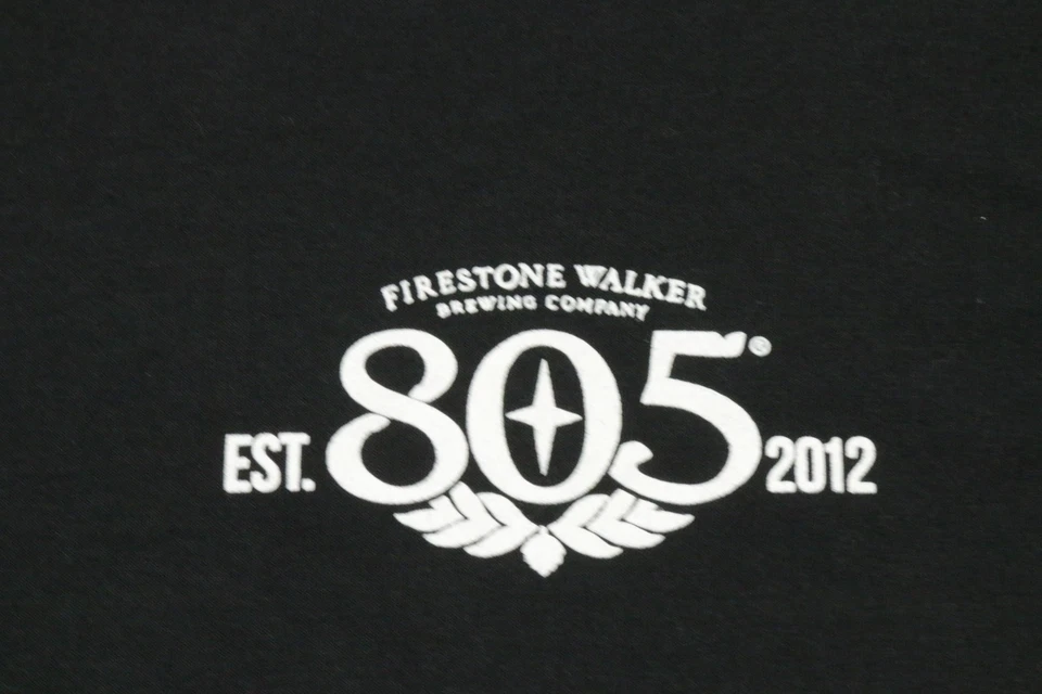 Camisa Firestone Walker 805 para Hombres XL Negra Cervecería Costa Central California 2012 Foto 4 de 4