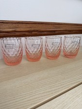 Set 4 Bicchieri Bicchiere AC Murano Rosa Trapuntati Texturizzati 4" - Made in Italy