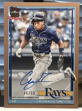 2026 Topps Series 1 75th Anniversary Chandler Simpson 91A-CSI Auto/ Gold /50