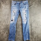 American Eagle Jeans Men’s 34x34 Blue Slim Distressed Airflex Denim