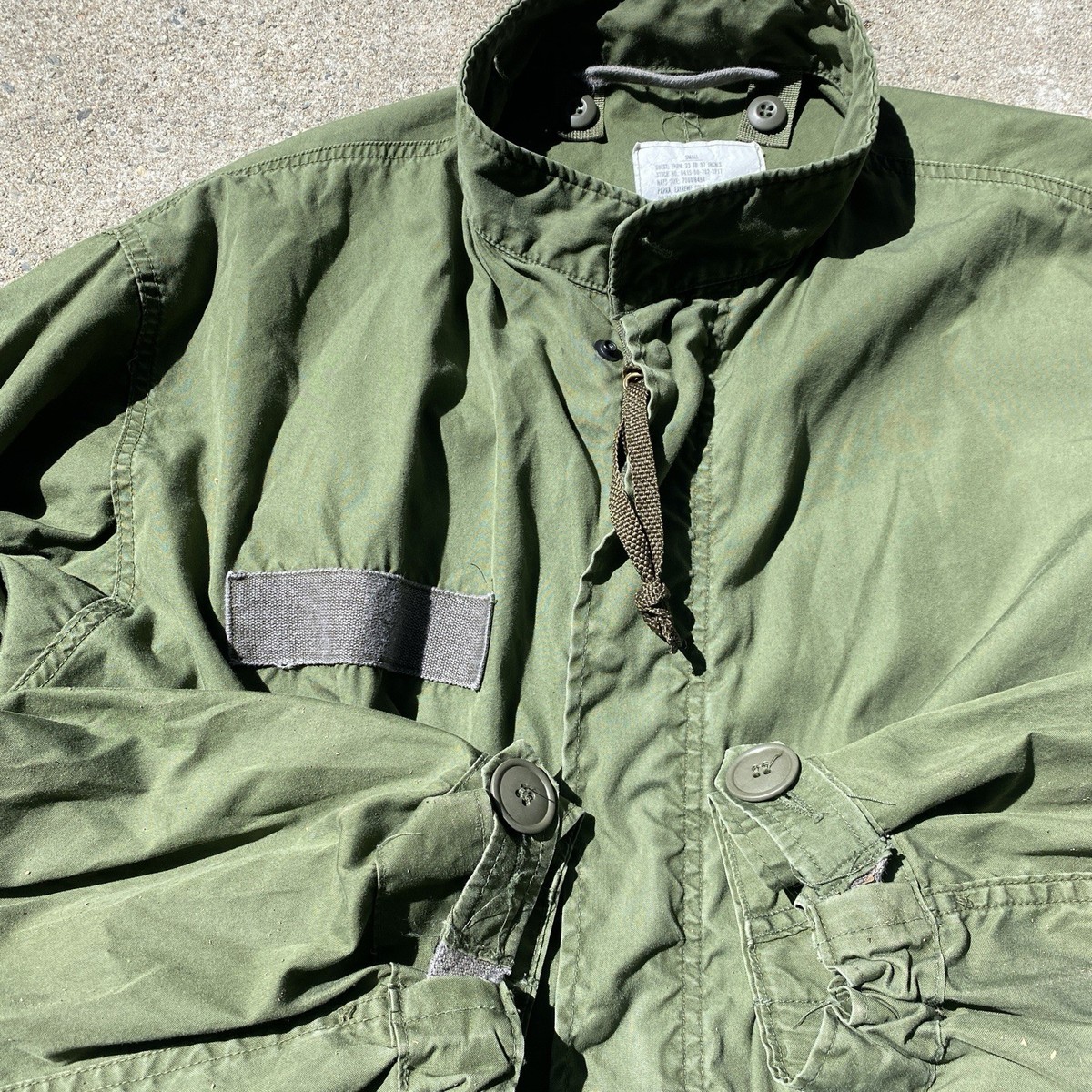 Vintage US Army M-65 Fishtail Parka 60s 70s Coat Small Scovill 