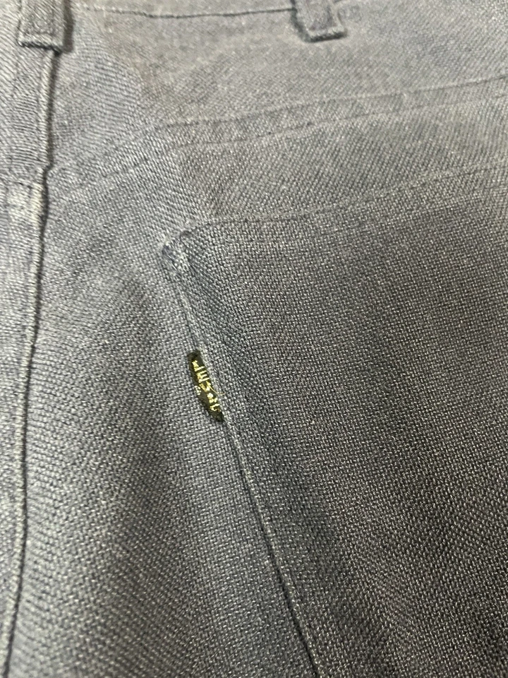 Винтажные штаны 60-х Levi's Sta Prest Big E из полимерной смеси 29x29 плиссированные синие - Изображение 3 из 4