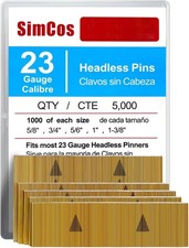 23 Gauge Pinner Nails (5/8",3/4",5/6",1",1-3/8") Assorted 5 Sizes' Headless Pin