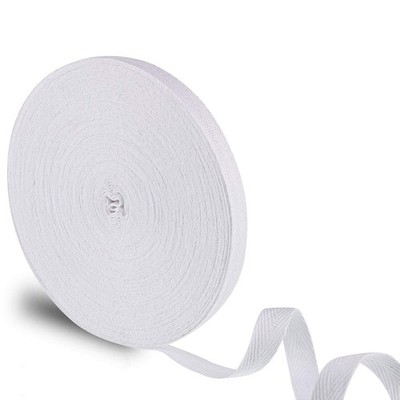 Deekin 100% Cotton Twill Tape Ribbon, 1/2 Inch ×25 Inch, 27 Yards, White