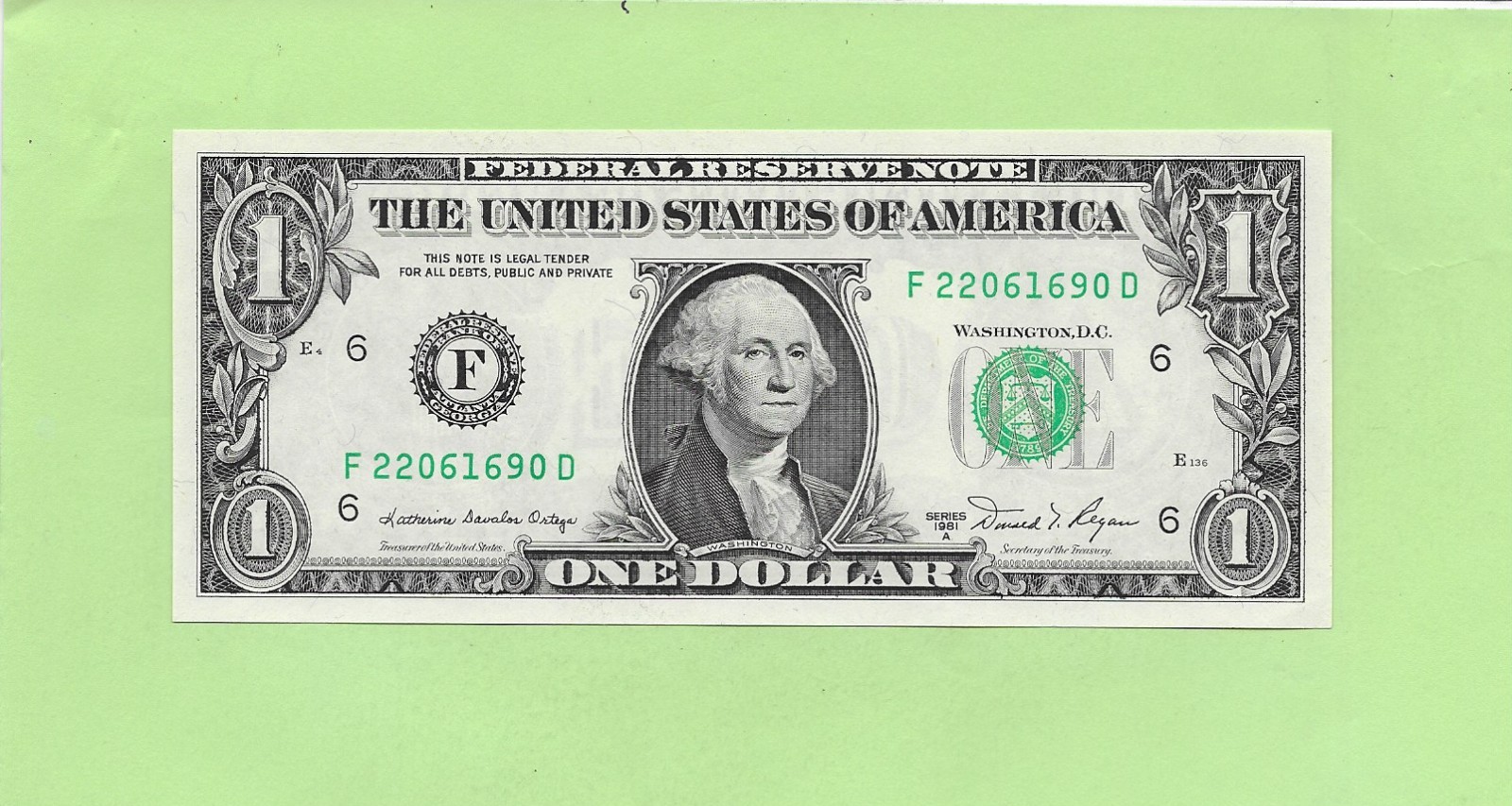 Frn 1981A ..UNCIRC $1 F 2206 1690 D .... 1981A $1 F-D NICE NOTE FRN | eBay