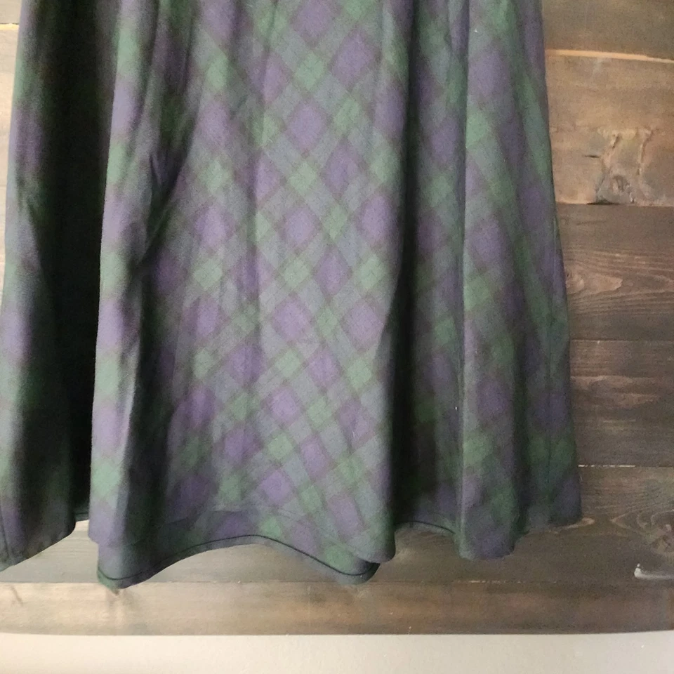 Reloj De Colección Para Mujer 10 Negro Tartán Cuadros Falda Circular Elástico Escocés Negro Reloj Foto 3 de 4