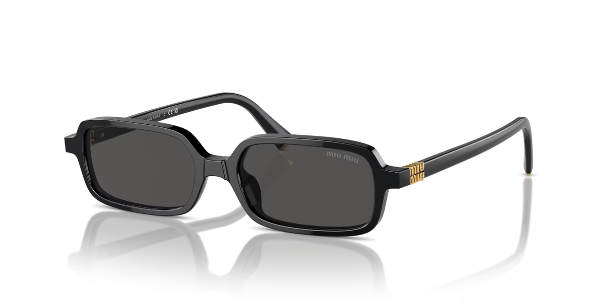 MIU MIU MU 11ZS 16K5S0 Black Grey Women's 51 mm Sunglasses | eBay