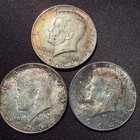Lot of 3- 1964 Kennedy Half Dollar Coins 90% Silver, Circulated