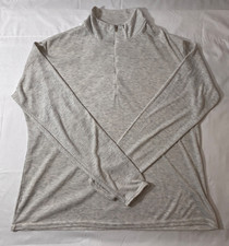 Vintage Patagonia Capilene 1/4 Zip Shirt Mens Large White/Heather Grey USA Made