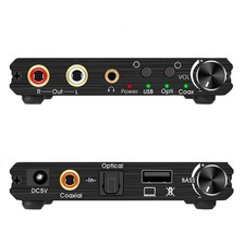 Convertitore audio ottico digitale ad analogico DAC 192KHz coassiale RCA USB suono Caruy