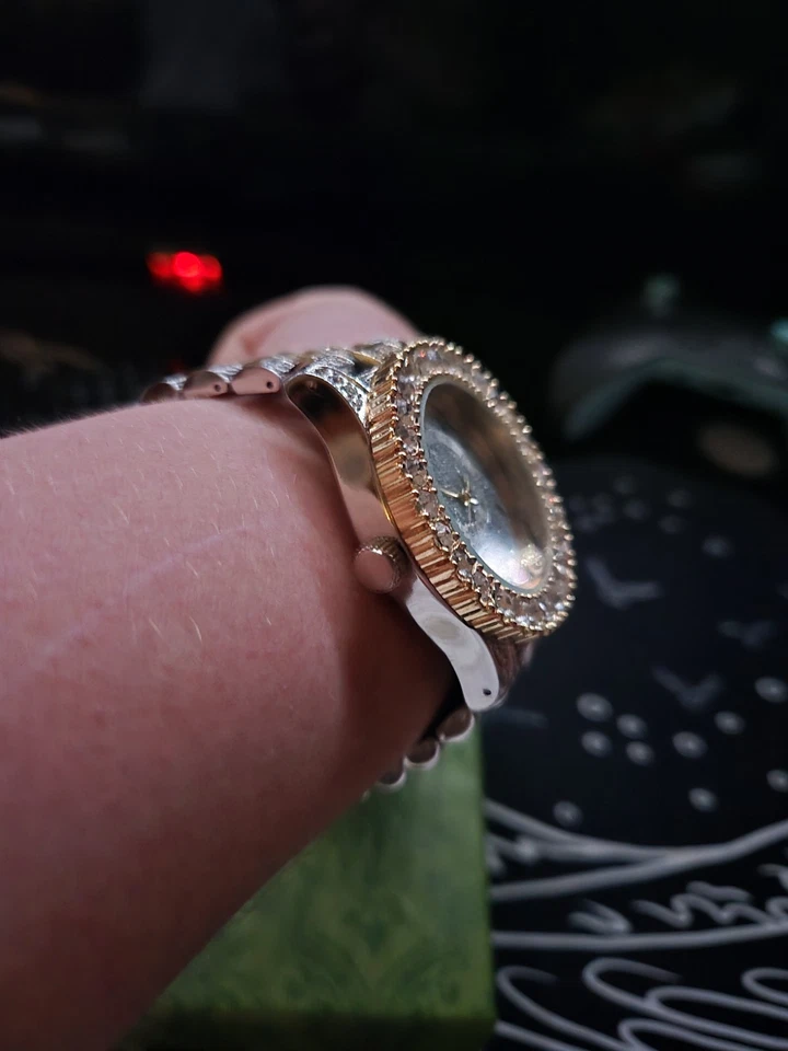 Reloj Hombre Piedras Preciosas Chapadas en Oro Foto 4 de 4