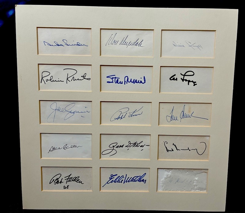 15 HISTORIC BASEBALL AUTOGRAPHED LOT HOFers GREENBERG SEAVER WHEAT MUSIAL + More