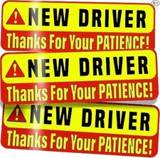 New Extra Strong Magnetic Car Driver Sign - 9.72" x 3.24" Style: New Driver V1