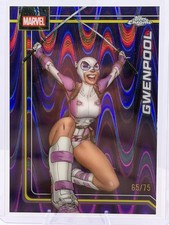 2026 Topps Chrome Marvel Gwenpool Purple RayWave Refractor #121 /75 SSP Marvel C