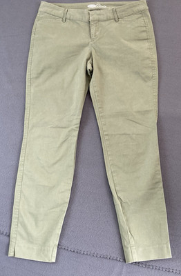 Old Navy Pixie Ankle Pant Women's Size 2 Regular Sage Green Stretch Mid Rise