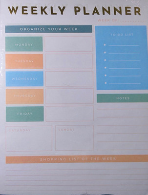 Weekly Planner Pad Organizer - Weekly To-Do List, Notes & Shopping List