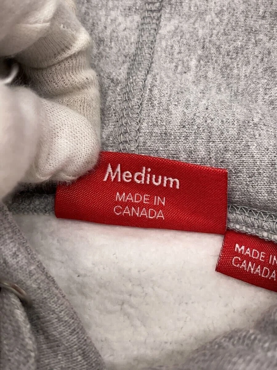 Felpa Supreme con cappuccio M cotone argento usata