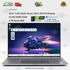 Dell XPS 9530 15.6″ 3.5K OLED Touch Laptop 64GB DDR5 RTX 4050, 2TB SSD i7-13700H