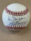 Ken Griffey Jr Ken Griffey Sr Dual Auto Signed OAL Rawlings Baseball Beckett COA