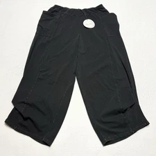 Doodle iNoah Knit Barrel Pants Women’s Large Dark Charcoal/Black Wide Leg NWT