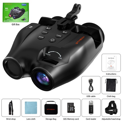 Night Vision Binoculars Head-Mounted Goggles for 100% Darkness, Digital Infrared - Picture 24 of 24