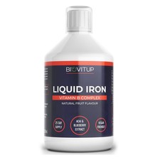Biovitup Liquid Iron Płynne żelazo Witamina B Complex + Witamina C 500ml Wegańskie